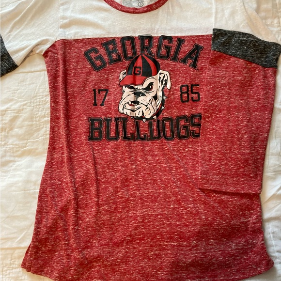 Three square Georgia Bulldogs T-shirt - Picture 1 of 2